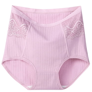 Cameland Culottes pour Femmes, Unies, Grande Taille, Taille Haute, en Dentelle, Anti-Fuites, en Coton, sous-Vêtements