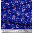 thumbnail image 3 of Soimoi Blue Velvet Fabric Diamond Geometric Printed Craft Fabric by the Yard 58 Inch Wide, 3 of 3