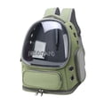 thumbnail image 1 of GROWTH TANK Cat Carrier Backpack for Cat & Small Dog Portable Transparent for Hiking Green, 1 of 3