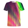 thumbnail image 5 of Hauts d'Été T-shirts pour Hommes Grande Taille Manches Courtes Col Rond Hauts Impression 3D Entraînement Léger Mode Sorties Hauts Grandes Tailles Chemises pour Hommes (Vert, G), 5 of 5