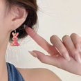 thumbnail image 4 of Hearth & Gear Easter Earrings Cartoon Cute Rabbit Acrylic Sheet Double Printing Earrings Women's Earrings Valentines Day Earrings for Women Ear Ringing Jewelry for Women Jewelry Raffia Earrings, 4 of 6