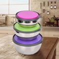 thumbnail image 3 of Heitune 3 Pcs Bol Scellé en Acier Inoxydable avec Couvercle Boîte de Rangement pour Aliments Contenant Outil de Cuisine, 3 of 8