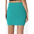 thumbnail image 3 of TheMoogan Women's Basic Stretch Cotton High Waist Double Layer Tube Mini Skirt, 3 of 7