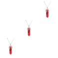 thumbnail image 1 of QualitChoice Hexagon Column Charm Exquisite Women Men Making Findings Handmade Anniversary Hanging Pendants Colorful Crystal Red 3Set, 1 of 6