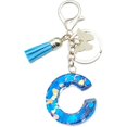 thumbnail image 2 of ORUYROP Initials Letter Keychain Blue Tassel Butterfly Pendant for Women Girls Wallet Backpack Purses, 2 of 3