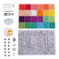thumbnail image 4 of 12000Pcs Perles de Rocaille en Verre 3mm Breloques Perles Lettres Perles Colorées pour Bracelets, 4 of 8