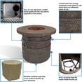 thumbnail image 3 of Sunnydaze Ensemble de Table de Foyer au Gaz Propane pour Patio avec Roches de Lave, Conception Corde et Baril - Diamètre 29 Pouces, 3 of 10