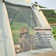 thumbnail image 3 of Graflsoa Quick-Setup Family Camping Tent with UV Protection, Portable for Outdoor Adventures, 210x210x142cm, 3-4 Person, Silver-Coated Oxford Cloth, Mist Gray, 3 of 6