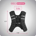 thumbnail image 3 of HolaHatha Weighted Vest for Running with Reflective Stripes and Elastic Straps, 3 of 12