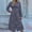 Blue, variant on Sales! Cameland Women'S Fashion Casual Print Long Sleeve V-Neck Pleated Mini Dress