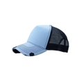 thumbnail image 1 of Cotton Twill Distressed Mesh Trucker Hat, Blue/Navy, 1 of 1