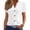 White, variant on Lenpel Summer Tops for Women Trendy Eyelet Embroidery V Neck Short Sleeve Button down Shirts Casual Tunic Blouses