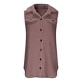 thumbnail image 4 of Tranfacy Veste en Molleton pour Femmes, Manteaux d'Hiver pour Femmes, Veste Ample Unie Décontractée à Col Rabattu avec Boutons, 4 of 7