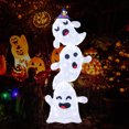 thumbnail image 3 of 4 Ft Light up Halloween Ghosts Decorations with Built-in LED lights Outdoor, 3 of 10
