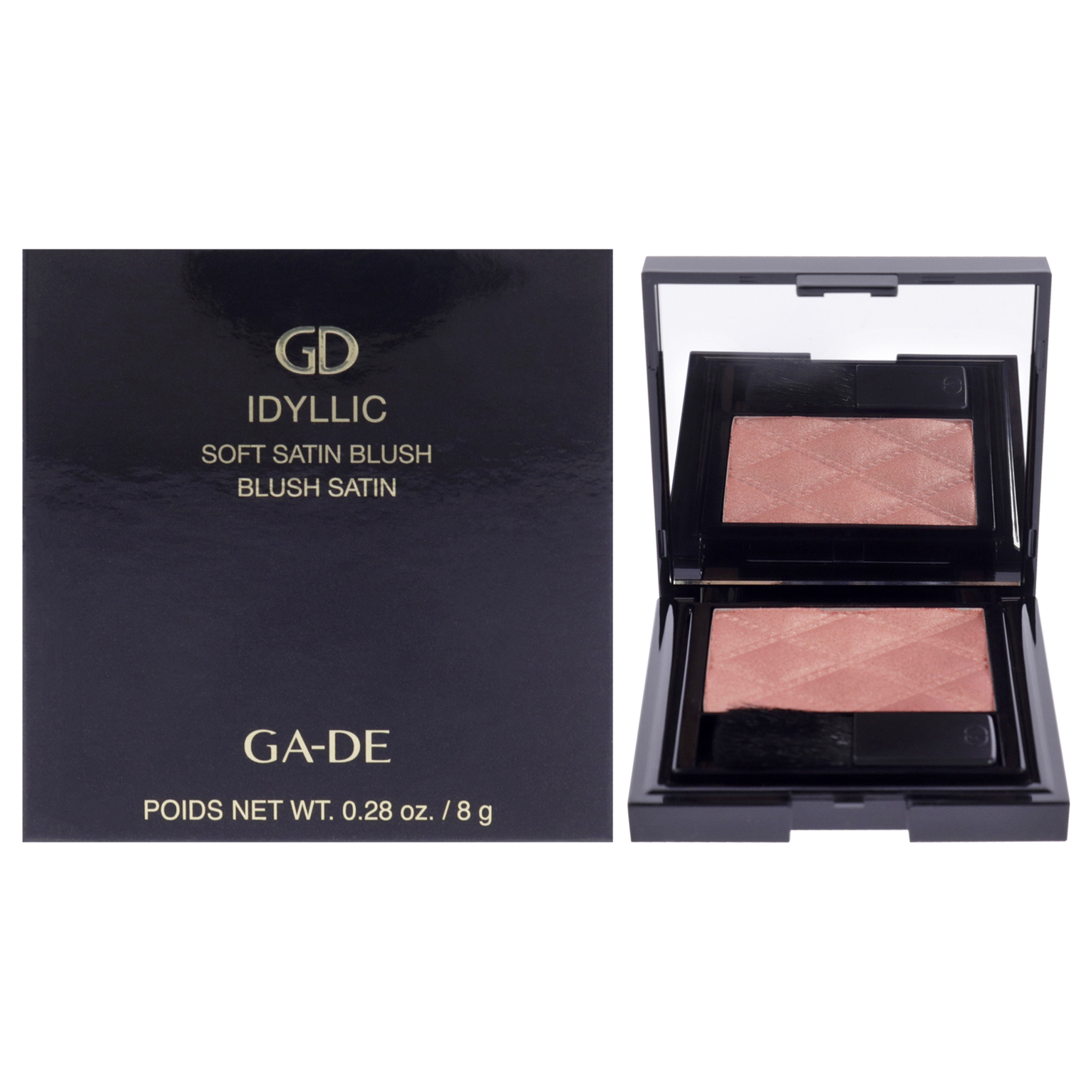 Poudre de Blush Satinée Douce Idyllic - 35 Pêche Dorée par GA-DE pour Femmes - 0.28 oz Blush