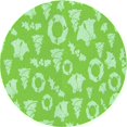 thumbnail image 1 of Ahgly Tapis Rond Lavable en Machine Intérieur Transitionnel Vert Émeraude, 3 Pieds Rond, 1 of 7