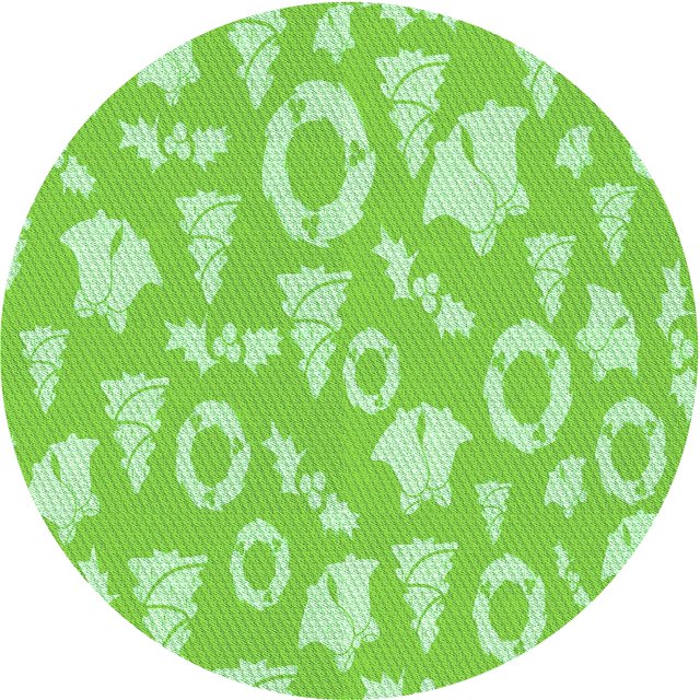 Ahgly Tapis Rond Lavable en Machine Intérieur Transitionnel Vert Émeraude, 3 Pieds Rond