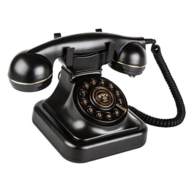 Téléphone Rétro Filaire à l'Ancienne Filaire Téléphones Fixes Fil Ligne Fixe pour Ornement