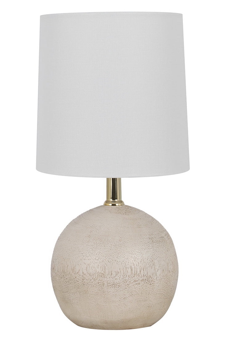 Lampe d'appoint sphérique Mainstays en polyrésine blanche de 12,8 pouces