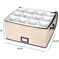 thumbnail image 3 of HOLDN' STORAGE Étui de Rangement pour Verres à Vin 12 - Microfibre Douce, 19 Pouces x 9.5 Pouces x 14 Pouces, 3 of 7