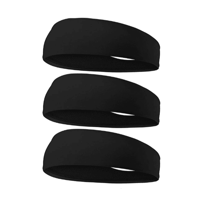 DAMAIE Bandeaux pour Hommes, Lot de 3 Bandeaux Anti-Transpiration pour Hommes, Bandeaux de Sport pour la Course, la Randonnée, le Yoga et l'Étirement de Performance, Bandeaux Qui Évacuent l'Humidité