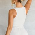 thumbnail image 4 of Yuyuzo Womens Tank Top Deep V Neck Going out Tops Ribbed Knit Stretchy Slim Fitted Tees Summer Basic Sleeveless Shirts, 4 of 7