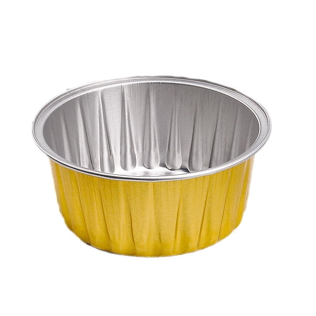 Aluminum Foil Paper Mini Cake Baking Cups,10pcs Muffin Liners,Disposable Aluminum Foil Ramekins Cupcake Baking Cups Containers Wrappers Dessert Cups X5D0