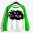 thumbnail image 5 of Chandails à Capuchon Mode pour Femmes 2023 T-shirt Imprimé Blouse à Manches Longues Col Rond Hauts Décontractés Chandail 50 % de Rabais Liquidation Costumes d'Halloween/Noël, 5 of 5