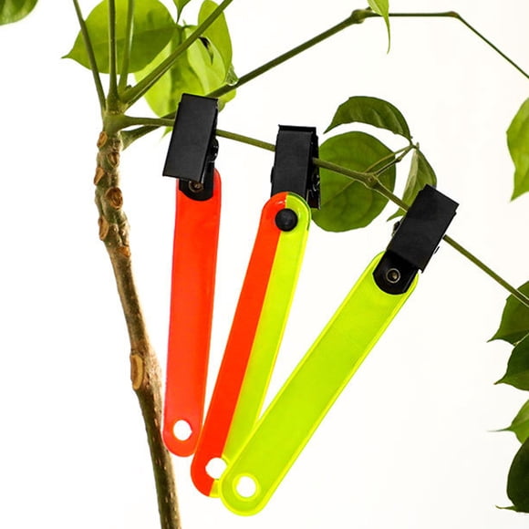 Marqueurs de Sentier Haute Visibilité, avec Pinces, Pointes d'Arbre Réfléchissantes, PVC, Ensemble de Marqueurs de Sentier Réfléchissants en Fer pour la Randonnée, la Chasse en Plein Air, 12 Pcs