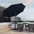 thumbnail image 3 of Gymax 10FT Solar Patio Umbrella 112 LED Lighted Umbrella Outdoor Table Market Umbrella Navy, 3 of 10