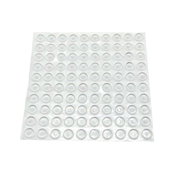 Furniture Self Clear Round Pads for Cabinet Doors - 100 Pcs Durable Silicone Rubber for Noise Reduction Ideal for Kitchen and Home Use