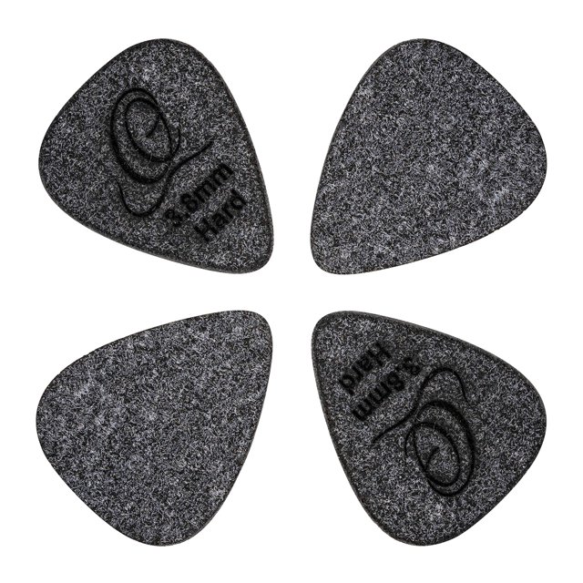 Ortega Guitars 3.8 mm Hard Flex Tech Pick - Lot de 4 Pcs - Fabriqué aux États-Unis, Noir (OGP-FTH)