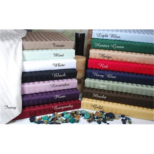 Housse de Couette Simple à 300 Fils en Coton Égyptien Stripes-Sage