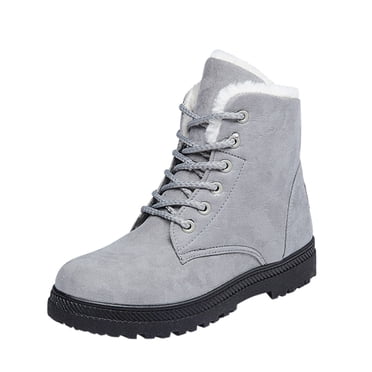 jovati Bottes de Neige à Talon Plat Automne et Hiver Grande Taille en Coton Bottines Courtes pour Femmes