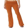 thumbnail image 1 of Women‘s PLUS Basic Foldover Waistband Comfy Stretch Cotton Boot Cut Lounge Yoga Pants, 1 of 7