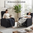 thumbnail image 4 of HOMCOM Fauteuil Inclinable à Poussée Arrière, Siège de Cinéma Maison avec Siège Rembourré, 4 of 10