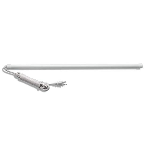 Dampp-Chaser Storage DeHumidifier (48 Inch), a slim, white dehumidifier rod designed for moisture control in storage spaces. It features a 48-inch length and includes a coiled power cord with a standard plug. Suitable for reducing humidity in enclosed areas like closets or cabinets.