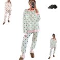 thumbnail image 1 of Holiday Themed Pajama Set for Women - Christmas Tree Print Lounge Wear 2-Piece, 1 of 5
