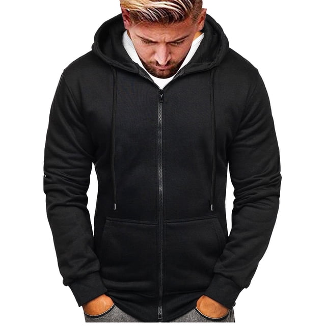 Kcodviy Chandails à Capuche Épais en Molleton Personnalisés Graphiques Unis Imprimés Chandail à Capuche Court à Fermeture Éclair Chandail à Capuche pour Homme