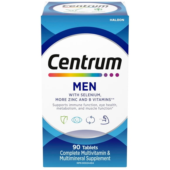 Centrum Men Multivitamin and Multimineral Supplement 90 Tablets
