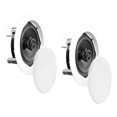 thumbnail image 1 of Pyle PDIC51RD 150W 5.25 Inch Round Flush Mount In-Wall/Ceiling Home Speakers, 2 Pack, 1 of 5