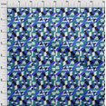 thumbnail image 4 of oneOone Tissu Polyester Spandex Vert Sarcelle Matériau de Robe Géométrique Tissu Imprimé Tissu au Mètre 56 Pouces de Large, 4 of 4