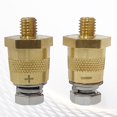 thumbnail image 4 of 1 Pair M8 Battery Terminal Connector Brass Tone Post Adapter Battery Clamp Brass For Cars Sedans Boats Trucks Cruise Ships RVs, 4 of 8