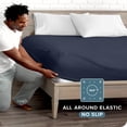 thumbnail image 3 of Bare Home Fitted Sheet - Premium 1800 Collection - Deep Pocket - Ultra-Soft Wrinkle Resistant - Twin XL, Midnight Blue, 3 of 7