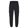 thumbnail image 4 of Dagugfen Mens Cargo Pants Fall Winter High Waist Drawstring Fitting Outdoor Camping Hiking Pants Pockets, 4 of 8