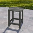 thumbnail image 2 of All-Weather HDPE Outdoor Side Table, Grey Wood Grain Patio End Table for Garden, Poolside or Backyard, Compact 18.9" W x 14.6" D x 18.1" H Weather-Resistant Accent Table, 2 of 7
