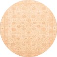 thumbnail image 1 of Ahgly Company Indoor Round Abstract Sun Yellow Oriental Area Rugs, 8' Round, 1 of 6
