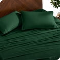 thumbnail image 4 of Bare Home Bamboo Sheet Set - Made from Rayon Fibers - Deep Pockets - 4 Piece - Queen, Forest Green, 4 of 7