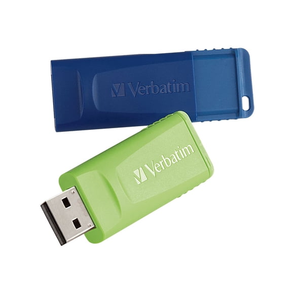 Verbatim Store 'n' Go USB Flash Drive - USB flash drive - 16 GB - USB 2.0 - blue, green (pack of 2)