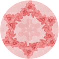 thumbnail image 1 of Ahgly Company Tapis Rond Lavable en Machine Intérieur Transitionnel Rouge Clair Rose, 6 Pieds Rond, 1 of 7
